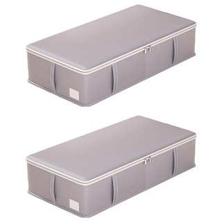 小麥購物 大容量棉被收納箱 L1284 30L, 2個, 灰色