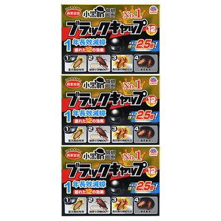 興家安速 小黑帽 蟑螂餌劑 12入 一年長效滅蟑, 24g, 3盒