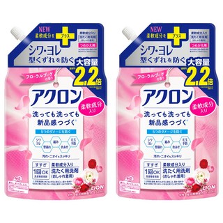 Acron 防縮防皺抗菌洗衣精補充包 花香 850ml, 2包