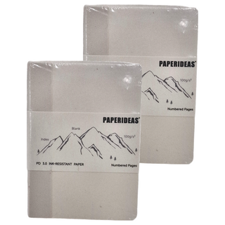 PAPERIDEAS A7 筆記本套裝 100g/s² 抗墨紙, 空白, 2本