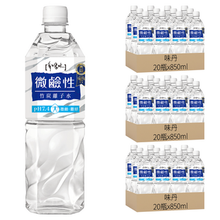 味丹 微鹼性竹炭離子水, 850ml, 60瓶