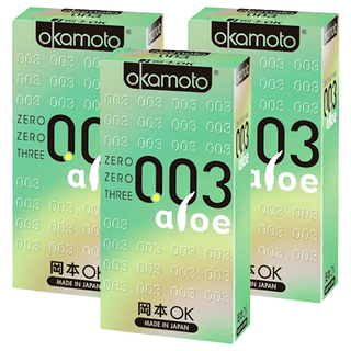okamoto 岡本 003 蘆薈精華衛生套, 6入, 3盒