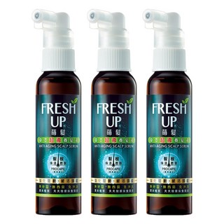 萌髮 FRESH UP 草本超導養髮液 強健髮根 賦活頭皮 充分吸收, 50g, 3盒