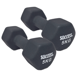 SUCCESS 成功 防滑塑身啞鈴 5kg 磨砂外層, 2個