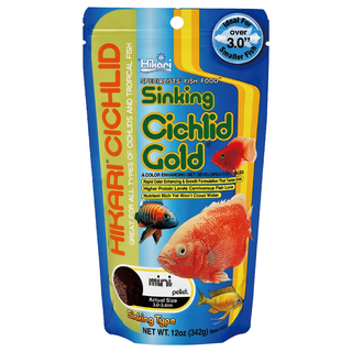 Hikari 高夠力 慈鯛色揚飼料 沉水性 Mini 342g 色揚增豔, 1包