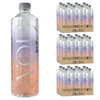 NAYAQUA 耐雅格生技 YOI 鹼性水 pH8.5 軟礦泉水, 850ml, 60瓶