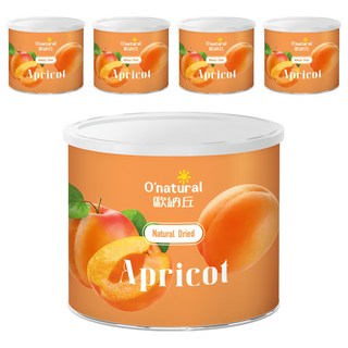 O'natural 歐納丘 純天然土耳其杏桃乾, 無添加糖、防腐劑、人工添加物，低卡路里, 250g, 5罐