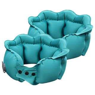 水晶絨充氣護頸枕, 綠色, 2個