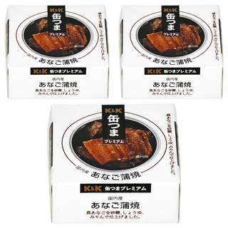 K&K 蒲燒鰻魚 下酒菜, 80g, 3罐