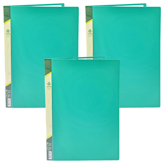 SUANDER 雙德文具 A4資料簿, 綠色, 3本