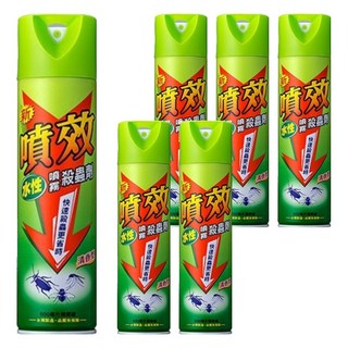 噴效 水性噴霧殺蟲劑 清香型, 600ml, 6瓶
