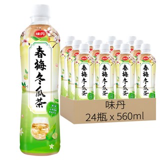 味丹 春梅冬瓜茶, 610g, 24瓶, 560ml