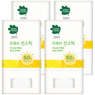 GREEN FINGER 綠手指 幼兒清新溫和防曬棒 SPF50+ PA++++, 15g, 4個