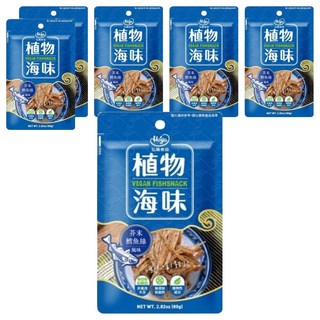 植物海味 芥末鱈魚絲, 80g, 6包