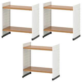 ikloo 宜酷屋 貴族風延伸式組合書櫃 雜誌版 42.5 x 24.5 x 43.5cm, 白色, 3個