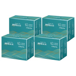 Super Do 極度朵朵 4層超厚柔抽取式花紋家用紙 120抽, 24包, 4袋
