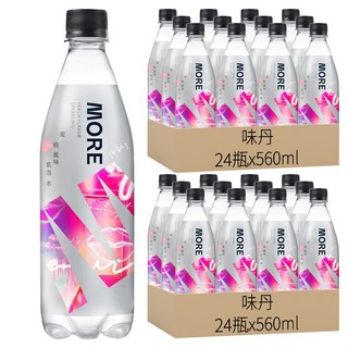 味丹 MORE氣泡水 蜜桃風味, 560ml, 48瓶