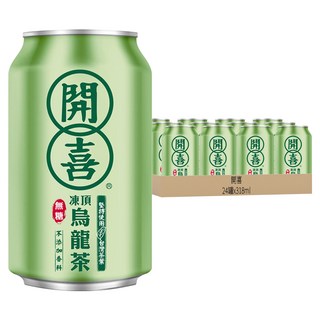 開喜 凍頂烏龍茶 無糖, 318ml, 24罐