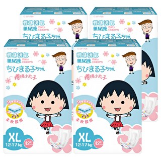 舒寶 輕薄透氣尿布 櫻桃小丸子聯名款 12~17kg, XL, 168片