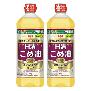 NISSIN 日清 米油 日本原裝進口 富含維生素E 健康食用油, 800g, 2瓶