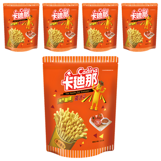 卡迪那 德州薯條 茄汁口味 中空造型 口感酥脆, 240g, 5包