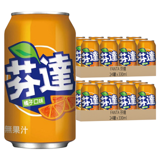 FANTA 芬達 橘子汽水330ml*48罐 (箱), 330ml