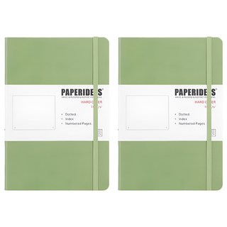 PAPERIDEAS 子彈筆記本, 口袋型, 188頁, 牛油果綠, 2本
