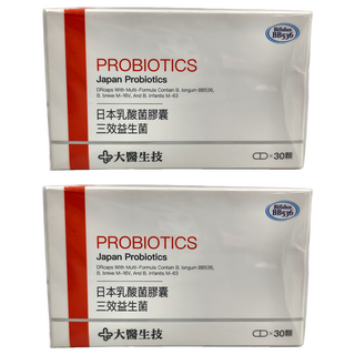 大醫生技 日本乳酸菌膠囊 三效益生菌, 30顆, 18g, 2盒