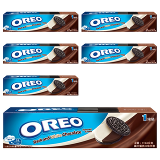 OREO 奧利奧 黑白巧克力夾心餅乾, 經典不敗的美味, 110.4g, 6盒