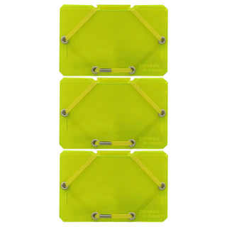 KING JIM CHEERS! 霓虹色卡片收納夾 CH2512T-YL 107 x 71 x 9mm, 黃色, 3個