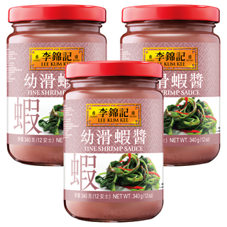 李錦記 幼滑蝦醬 不添加防腐劑、味精、人造色素 天然生曬發酵, 340g, 3罐