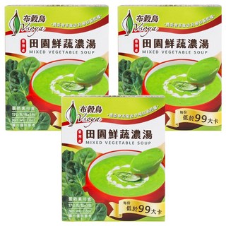 Vsoya 布穀鳥 低卡香濃即沖即食 田園鮮蔬濃湯, 台灣菠菜原葉研磨, 51g, 3盒