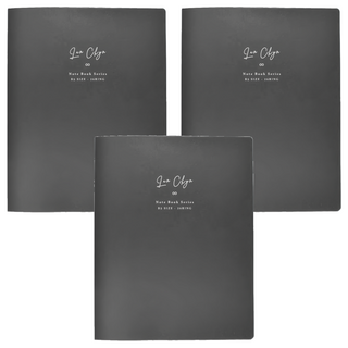 Lan CHYn 連勤牌文具 B5 26孔有耳圓型鐵夾 附五段分段卡 LC-326 275 x 222 x 27mm, 黑色, 3個