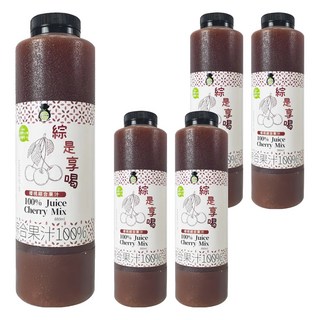 TAIWAN SWEET FARM 台灣好田 綜是享喝100%櫻桃綜合果汁, 880ml, 5瓶