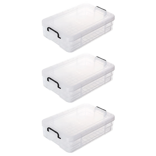 KEYWAY 聯府 強固型掀蓋整理箱 31L, 透明色, 3個