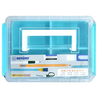 KEYWAY 聯府高點手提連結盒 3層 7號, 透明, 1個