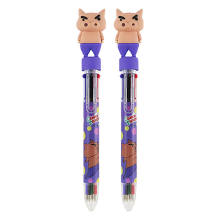 Miravivi 蠟筆小新公仔6色筆, 2支, 不理不理 黑色 + 紫色 + 藍色 + 綠色 + 橘色 + 紅色