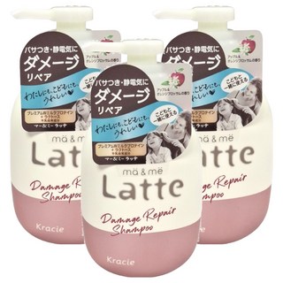 Kracie 葵緹亞 MA&ME Latte 損傷修復洗髮乳, 3個, 490ml