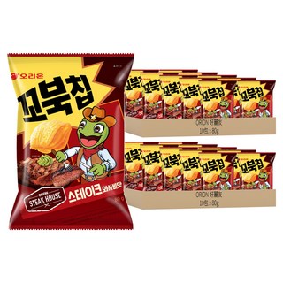 ORION 好麗友 烏龜脆片 芥末牛排, 80g, 20包