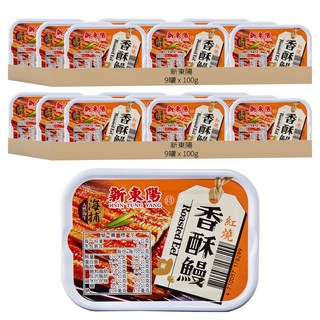 新東陽 海捕紅燒香酥鰻, 嚴選新鮮海鰻, 肉質綿密Q彈, 口感絕佳, 100g, 18罐
