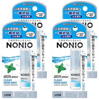 LION 獅王 NONIO 終結口氣淨涼噴劑 冰炫薄荷, 5ml, 4瓶