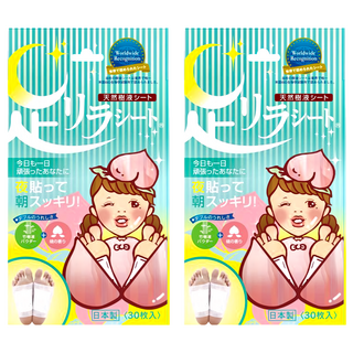 Ashirira 樹之惠 樹液足貼 - 蜜桃香味, 30個裝, 2組