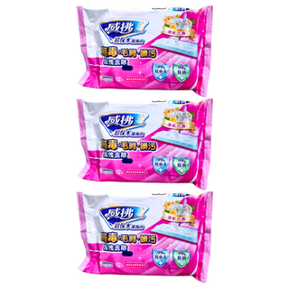 威拂 超保水濕拖巾 清新花香 99%除菌 12片裝, 218 x 280mm, 3包