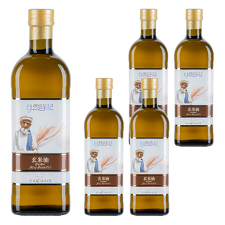 Nature Time 自然時記 玄米油, 5瓶, 1L