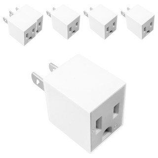 PowerSync 群加 直立型 3轉2電源轉接頭 TYAA9 4.95 x 2.6 x 4.1cm, 4.95cm, 白色, 6個