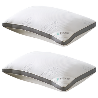 寢城之戀 天絲針織獨立筒釋壓枕 台灣製 2個, 48 x 75 x 18.5cm, 白色