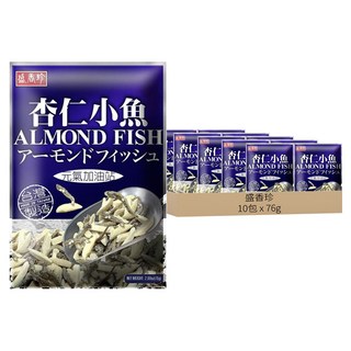 盛香珍 杏仁小魚, 76g, 10包
