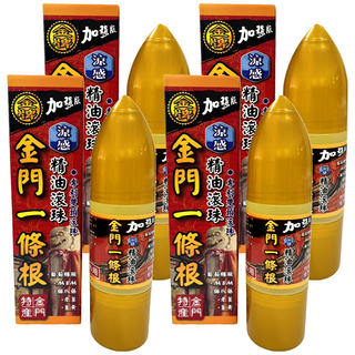 金牌 一條根雙頭精油滾珠 90ml 舒緩疲勞 草本精華 滾珠按摩, 1入, 4瓶