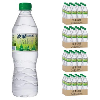 金車 波爾 天然水, 600ml, 96瓶