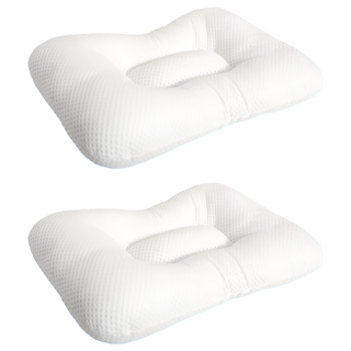 EmBrace 英柏絲 蝶型枕系列 可水洗人體工學 舒鼾枕 MIT台灣製 3D透氣款, 56 x 40 x 10cm, 白色, 2個
